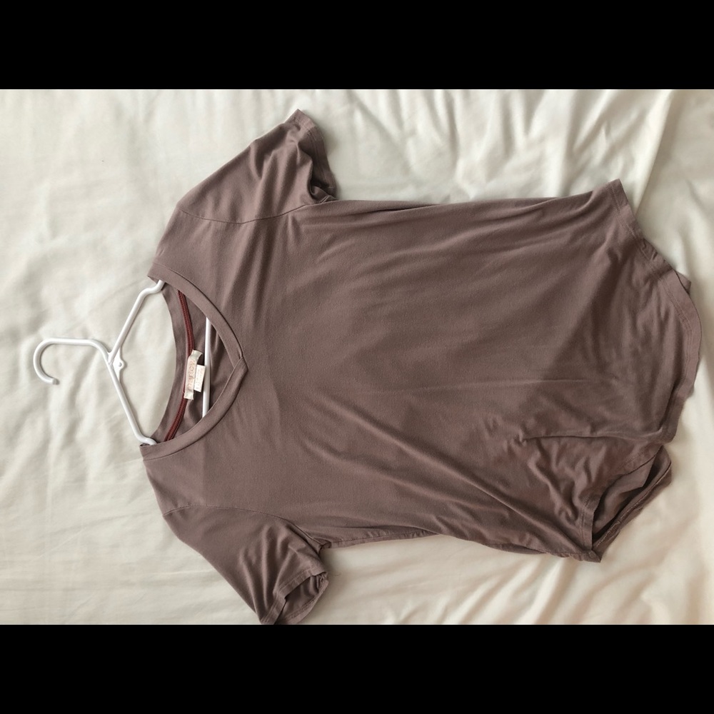 Loose tan shirt